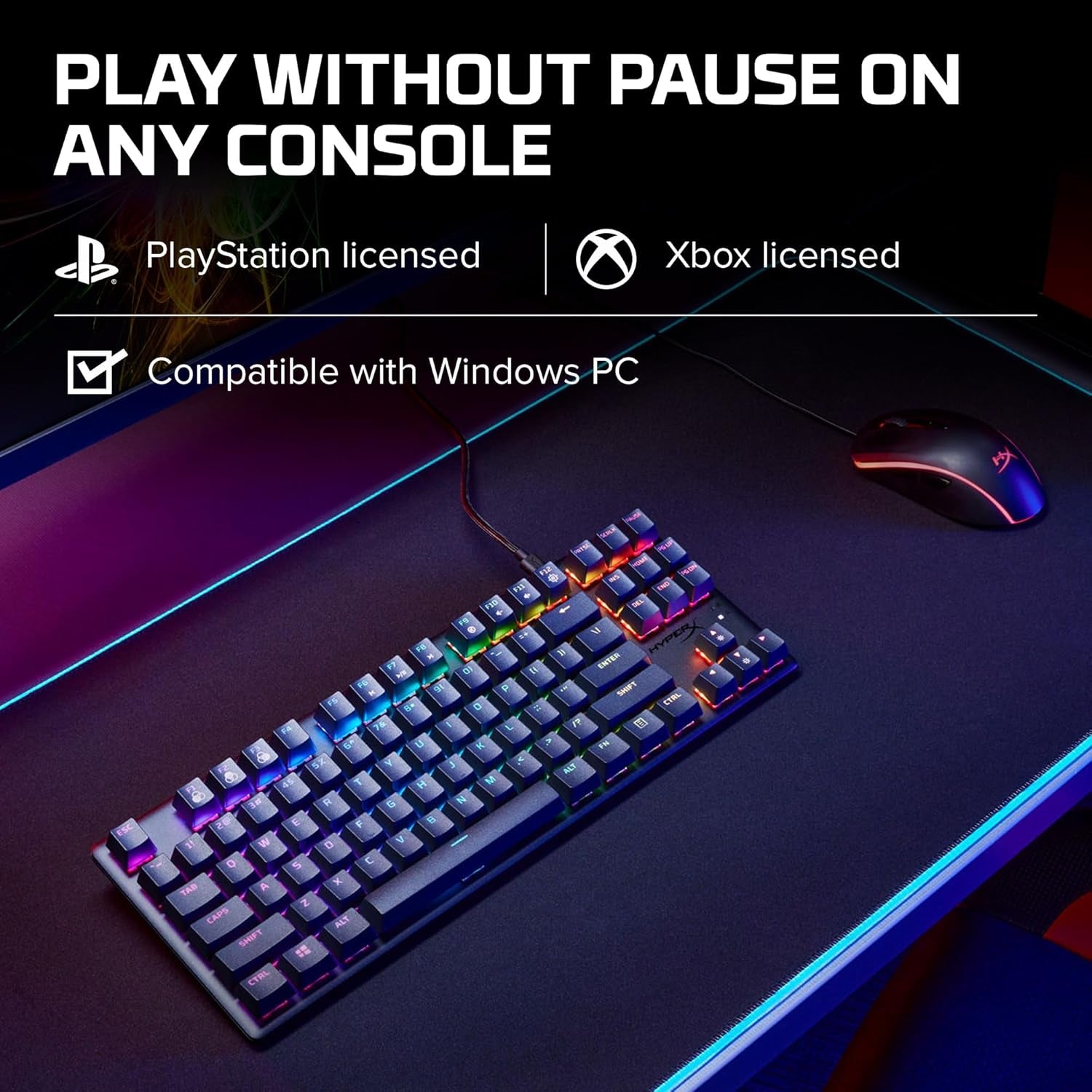 Alloy Origins Core - Tenkeyless Mechanical Gaming Keyboard, Software Controlled Light & Macro Customization, Compact Form Factor, RGB LED Backlit, Linear  Red Switch,Black